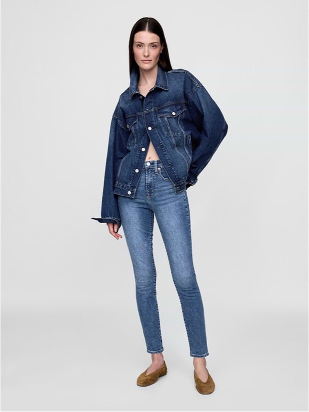 GAP | Med Indigo Wash Mid Rise Super Slimming Denim True Skinny Jeans